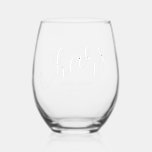 Eenvoudig Minimalistisch Proost en Namen Wijnglas Zonder Voet<br><div class="desc">Eenvoudig Minimalistisch gejuich! in script kalligrafie en de naam en datum van het paar (op de rug) in een glad niet-serif lettertype - geweldig voor de repetitie diner voor de bruiloft Of de bruiloft zelf - ©WhimsicalArtwork™</div>