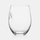 Eenvoudig Minimalistisch Proost en Namen Wijnglas Zonder Voet (Links)