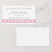 Eenvoudig minimalistisch punch stijl beloningsprog klantenkaartje (Voorkant / Achterkant)