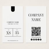 Eenvoudig Minimalistisch QR-code Kleding Prijskaar Visitekaartje (Voorkant /achterkant)