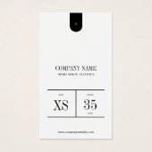 Eenvoudig Minimalistisch QR-code Kleding Prijskaar Visitekaartje (Voorkant)