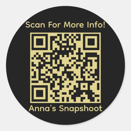 Eenvoudig, minimalistisch, QR-codesticker Ronde Sticker (Voorkant)