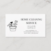 Eenvoudig minimalistisch reinigingsservice-Visitek Visitekaartje (Voorkant)