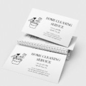 Eenvoudig minimalistisch reinigingsservice-Visitek Visitekaartje