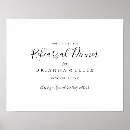 Eenvoudig minimalistisch repetitief welkomstteken  poster (Voorkant)