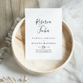 Eenvoudig minimalistisch reservaa la Fecha Save The Date