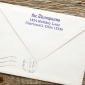 Eenvoudig minimalistisch retouradres klassieke sti  zelfinktende stempel