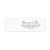 Eenvoudig minimalistisch retouradreslabel etiket (Voorkant)