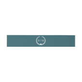 Eenvoudig Minimalistisch Rijke Bos Turquoise Monog Uitnodigingen Wikkel (Vlak)