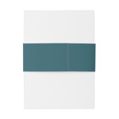 Eenvoudig Minimalistisch Rijke Bos Turquoise Monog Uitnodigingen Wikkel (Achterkant Voorbeeld)