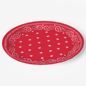 Eenvoudig minimalistisch roodroodbruin papieren bordje (Gekanteld)