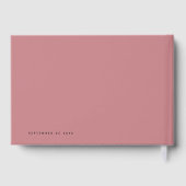 Eenvoudig minimalistisch Roos huwelijk Gastenboek (Achterkant)