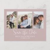 Eenvoudig minimalistisch Roos voor foto-Collage QR Briefkaart (Voorkant)