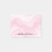 Eenvoudig Minimalistisch Roze Aquarel Persoonlijk Post-it® Notes (Voorkant)