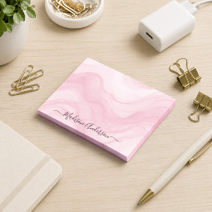 Eenvoudig Minimalistisch Roze Aquarel Persoonlijk Post-it® Notes