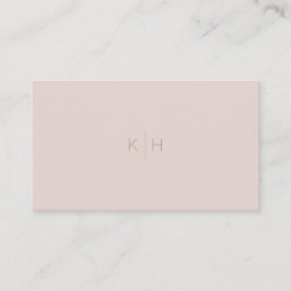 Eenvoudig minimalistisch roze beige gouden Visitek Visitekaartje