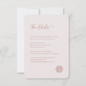 Eenvoudig minimalistisch roze details van het Chin Kaart (Voorkant)