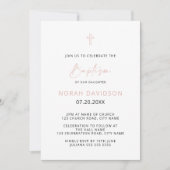 Eenvoudig minimalistisch roze grijs randapparaat kaart (Voorkant)