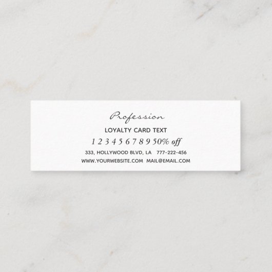 Eenvoudig minimalistisch roze hart Loyalty-kaart Klantenkaartje (Achterkant)