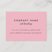 Eenvoudig minimalistisch roze kortingskaartje (Voorkant)