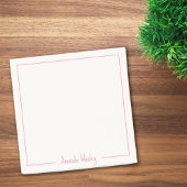 Eenvoudig minimalistisch roze monogram Volledige n Post-it® Notes