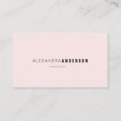 Eenvoudig minimalistisch roze professioneel Visite Visitekaartje (Voorkant)