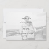 Eenvoudig minimalistisch roze roze sparen de datum save the date (Achterkant)