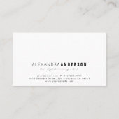 Eenvoudig minimalistisch roze witte rand Visitekaa Visitekaartje (Achterkant)