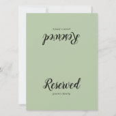 Eenvoudig minimalistisch|Sage Bruiloft Gereserveer (Voorkant)