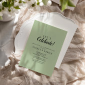 Eenvoudig minimalistisch|Sage-foto Laten we vieren Kaart