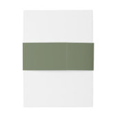 Eenvoudig minimalistisch Sage Green Wedding Uitnodigingen Wikkel (Achterkant Voorbeeld)