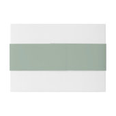 Eenvoudig Minimalistisch Saliegroen Monogram Uitnodigingen Wikkel (Achterkant Voorbeeld)