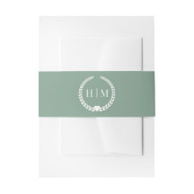 Eenvoudig Minimalistisch Saliegroen Monogram