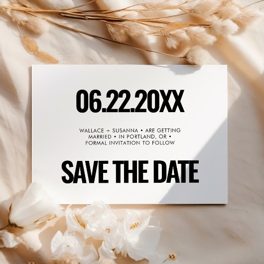 Eenvoudig minimalistisch save the date