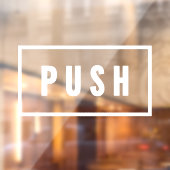 Eenvoudig minimalistisch schuifdeurteken raamsticker (Vel 2)