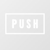 Eenvoudig minimalistisch schuifdeurteken raamsticker (Vel)