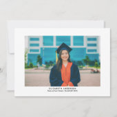 Eenvoudig minimalistisch script Afstuderen foto Af Bedankkaart (Voorkant)