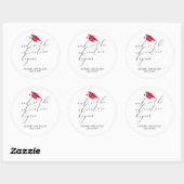 Eenvoudig Minimalistisch Script Avontuur Begint Ro Ronde Sticker (Vel)