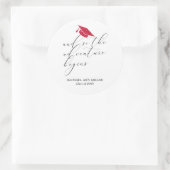 Eenvoudig Minimalistisch Script Avontuur Begint Ro Ronde Sticker (Tas)