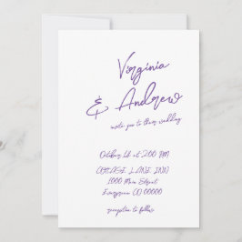 Eenvoudig Minimalistisch Script Calligraphy Weddin Kaart