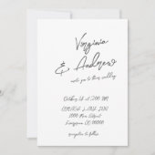 Eenvoudig Minimalistisch Script Calligraphy Weddin Kaart (Voorkant)