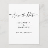 Eenvoudig minimalistisch script de datum opslaan aankondigingskaart (Voorkant)