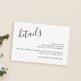Eenvoudig minimalistisch script | Elegante bruilof RSVP Kaartje