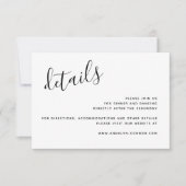 Eenvoudig minimalistisch script | Elegante bruilof RSVP Kaartje (Voorkant)