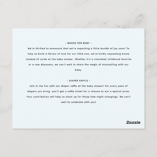 Eenvoudig minimalistisch script hart Baby shower Briefkaart (Achterkant)