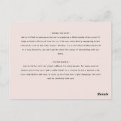 Eenvoudig minimalistisch script hart Baby shower Briefkaart (Achterkant)