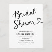 Eenvoudig minimalistisch script hart Vrijgezellenf Briefkaart (Voorkant)