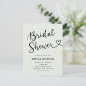 Eenvoudig minimalistisch script hart Vrijgezellenf Briefkaart (Staand voorkant)