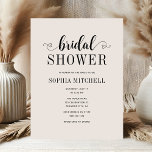 Eenvoudig minimalistisch script hart Vrijgezellenf Briefkaart<br><div class="desc">Omarm eenvoud en elegantie met onze minimalistische uitnodiging voor een bruidsdouche. Het opschrift 'Vrijgezellenfeest' is fijnzinnig geschreven in casual schrift,  vergezeld van een subtiele werveling en hartmotief. Vier de aanstaande bruid in stijl met deze ingetogen maar charmante uitnodiging,  perfect voor het zetten van de toon voor een memorabele bijeenkomst.</div>