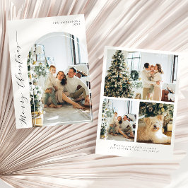 Eenvoudig minimalistisch script Merry Christmas Ph Feestdagenkaart